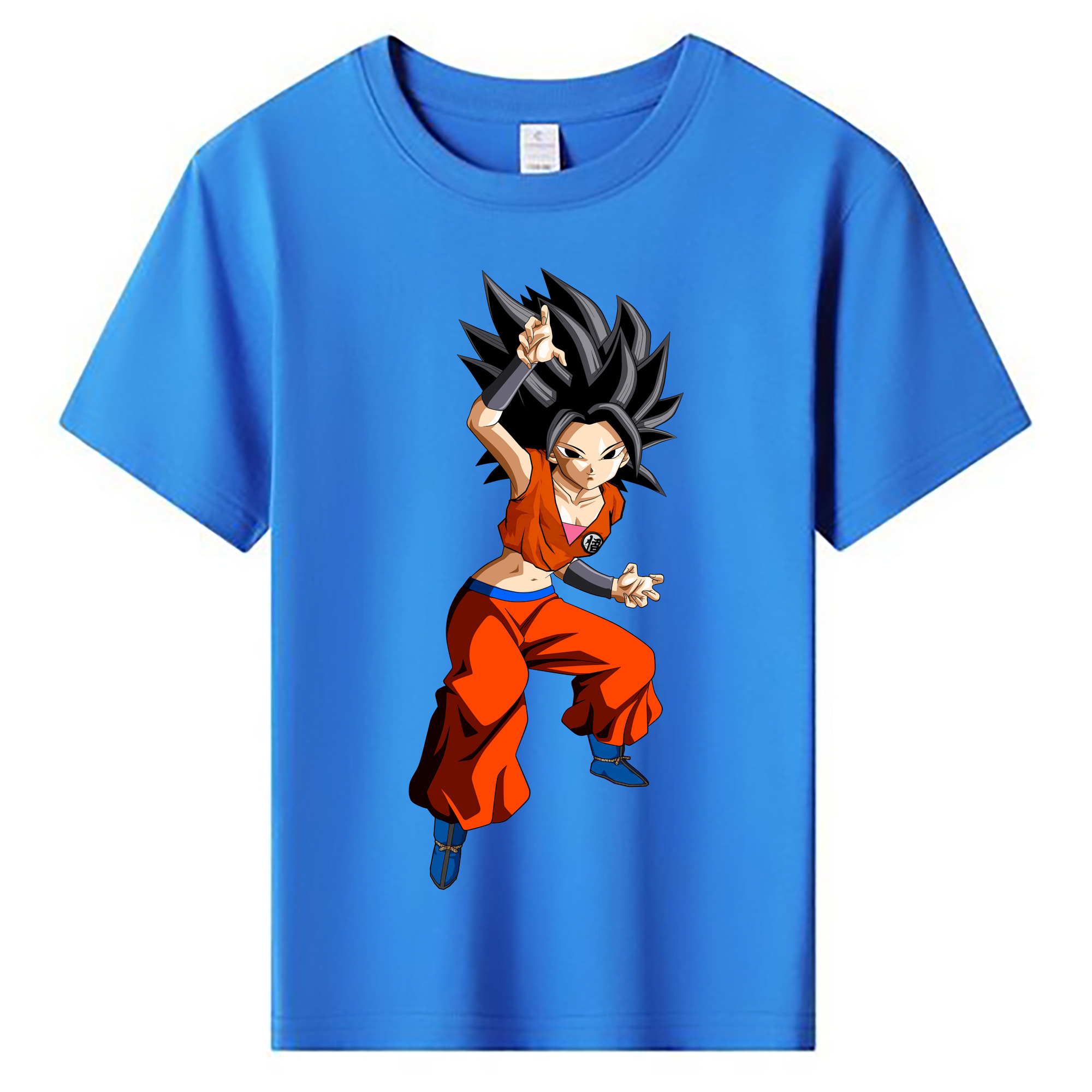 （画像用） ドラゴンボール カリフラ DRAGON BALL Caulifla 綿100％キッズTシャツ（フロントプリント）